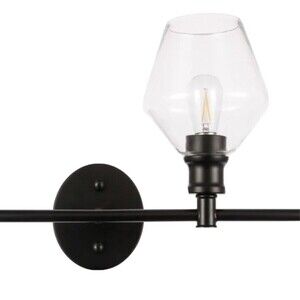 NIB Living District Gene Single Light 10" Bathroom Sconce With Clear Glass